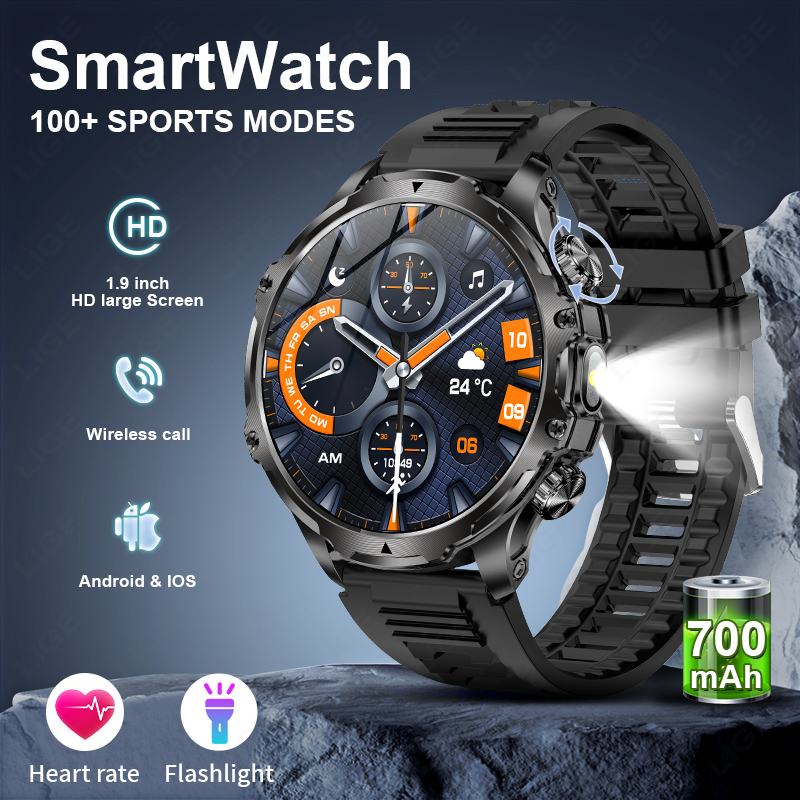Timex Watches Smartwatch - LIGE Smartwatch Askeri Erkekler 1.9 