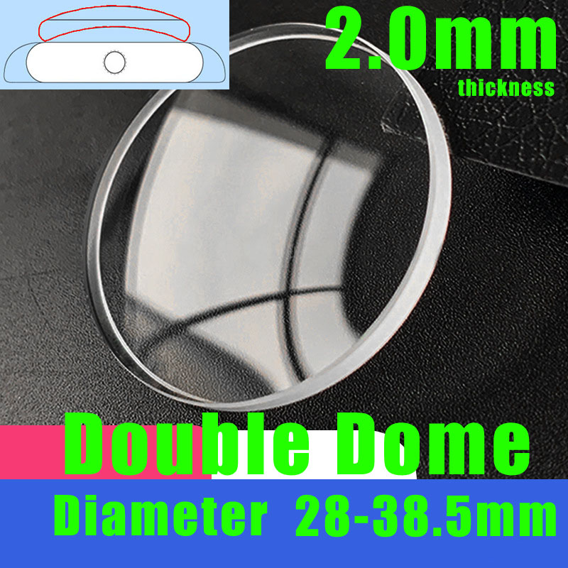 Watch Crystal Replacement - Çift Kubbe 2.0mm Yuvarlak Saat Kristal