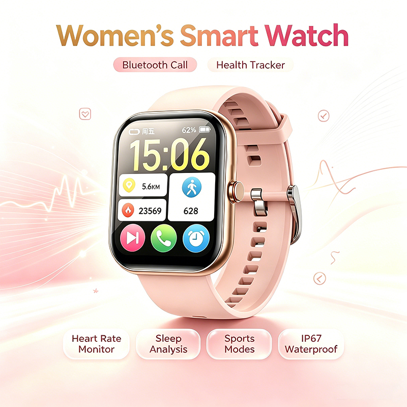 Smartwatch Sports Watches For Women - Kadın Akıllı Saat BT Arama Nabız