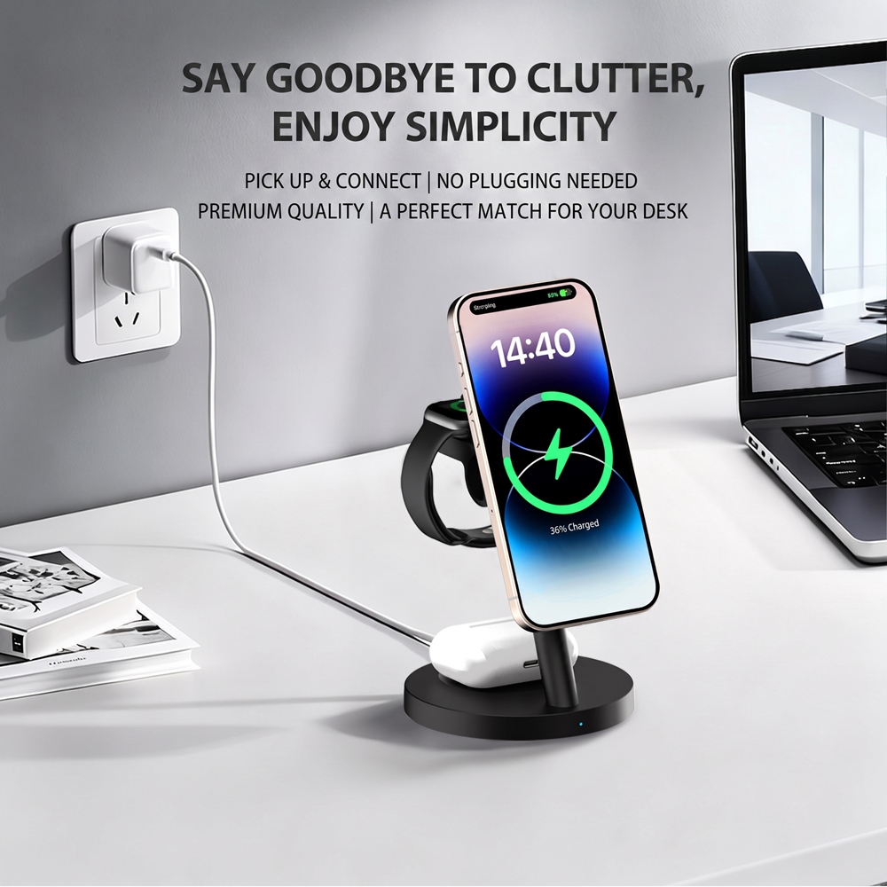 3'ü 1 arada Qi2.2 25W Hızlı Ka - Smartwatch Watches For Iphone incelemesi ve fiyatı