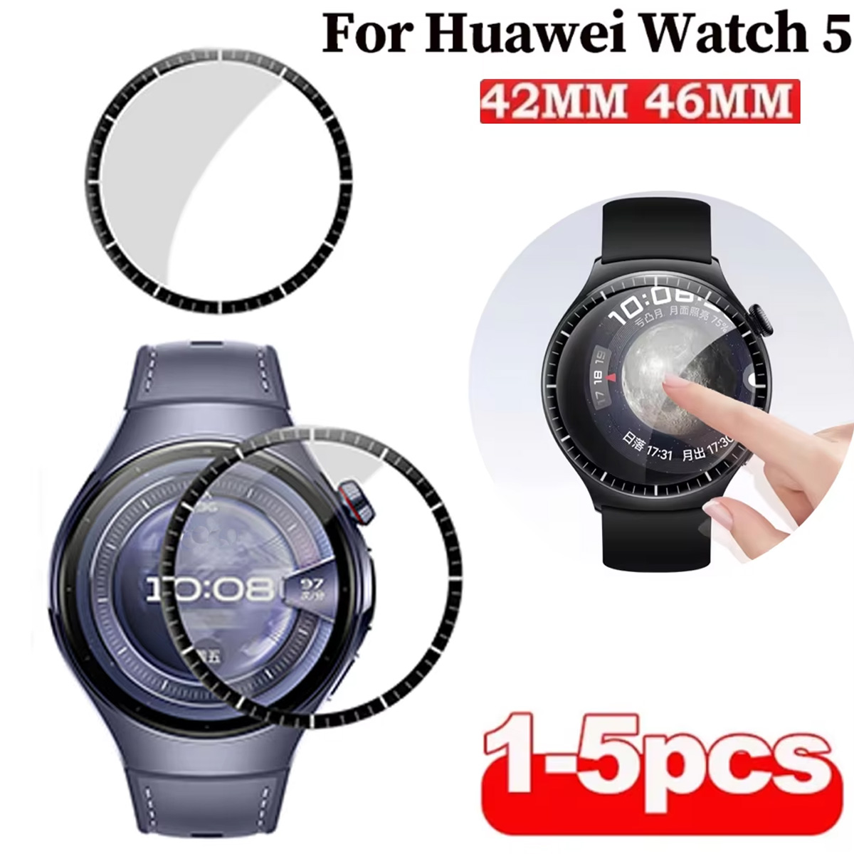 1-5 adet yumuşak ekran koruyuc - Smartwatch Watch Huawei incelemesi ve fiyatı